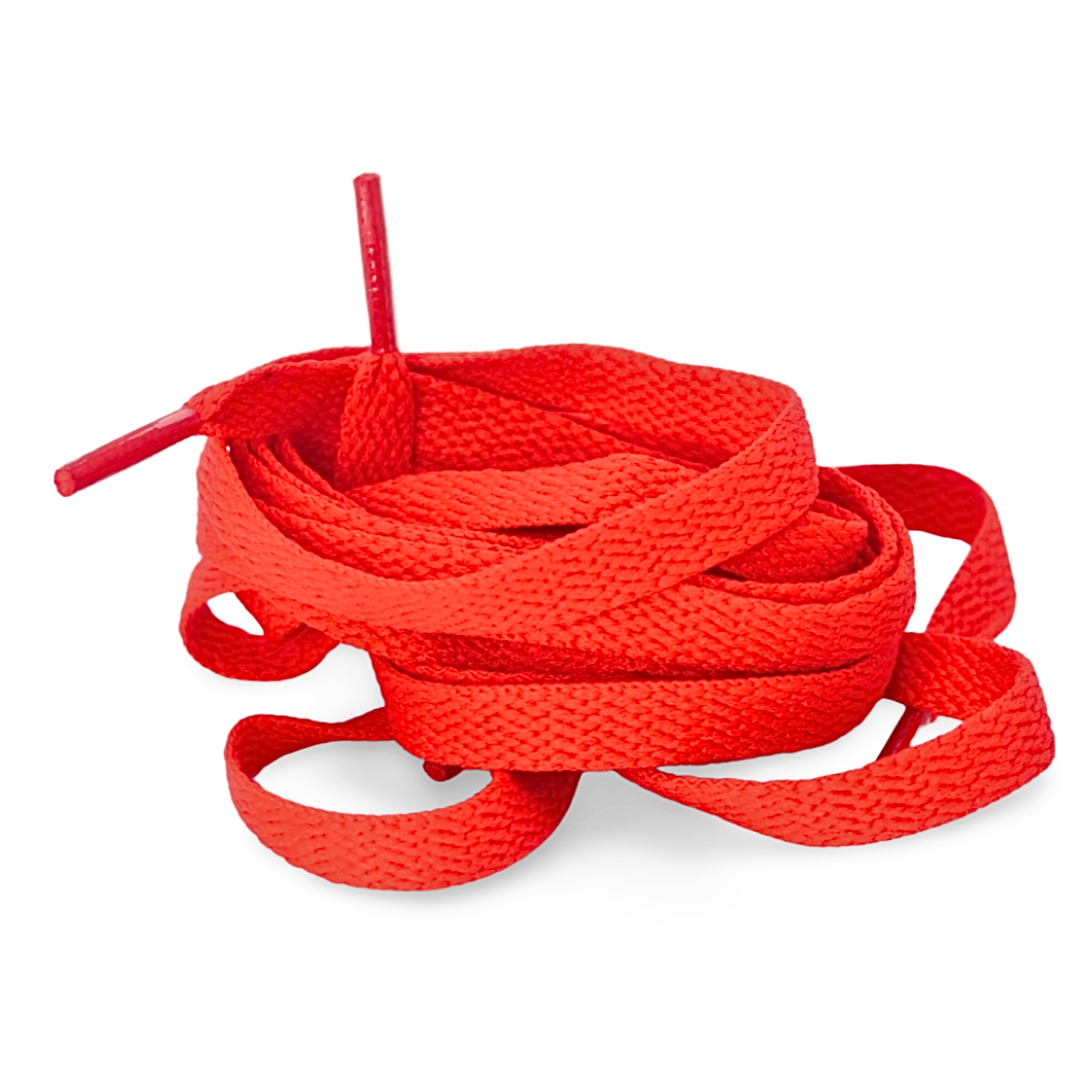 Red flat laces