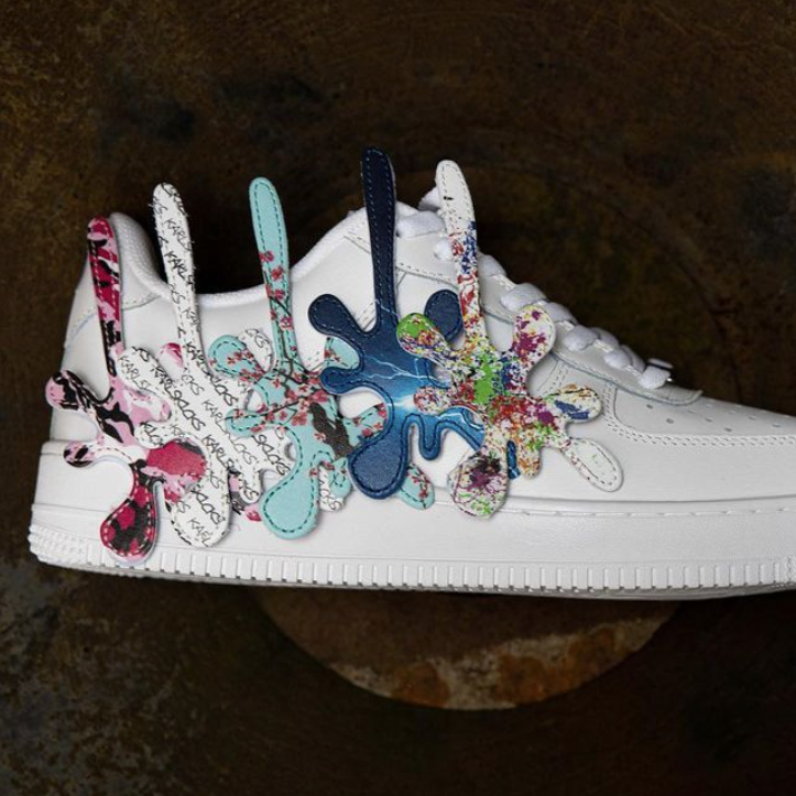 KarlsKicks Splatter Patch Sneakers