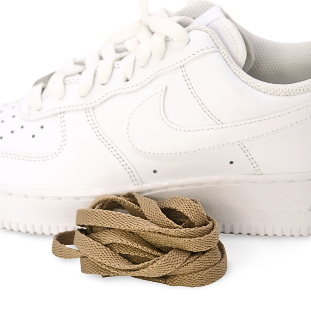 Khaki Brown flat Laces