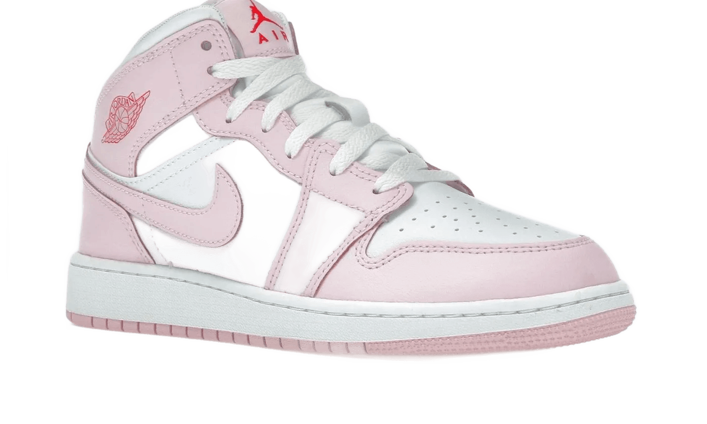 Nike Air Jordan 1 Mid Pink Foam Fire Red - DQ8423-608